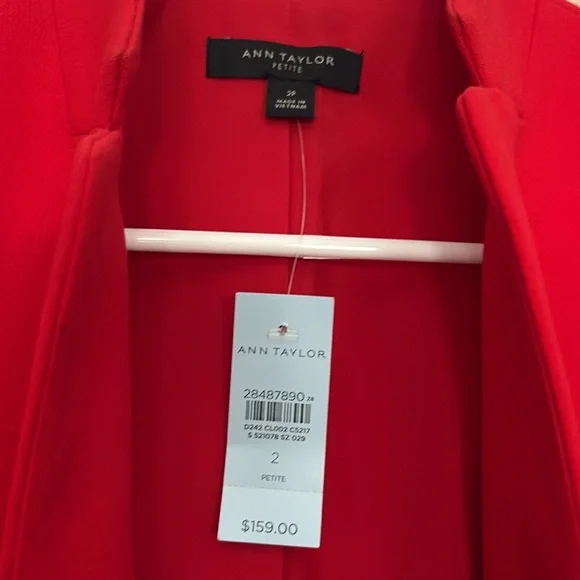 Ann Taylor Bold Red Blazer - Picture 3 of 5